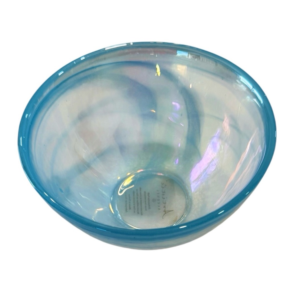 ARTISTIC ACCENT Beautiful Baby Blue Decorative Bowl Home Decor - Picture 3 of 11